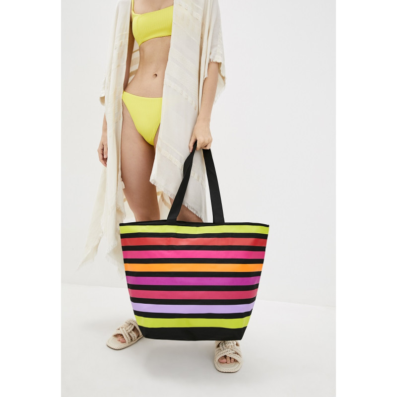 Сумка пляжна Le Comptoir de la plage Happy 35x58x23 (One Size, Разноцветный в полоску)