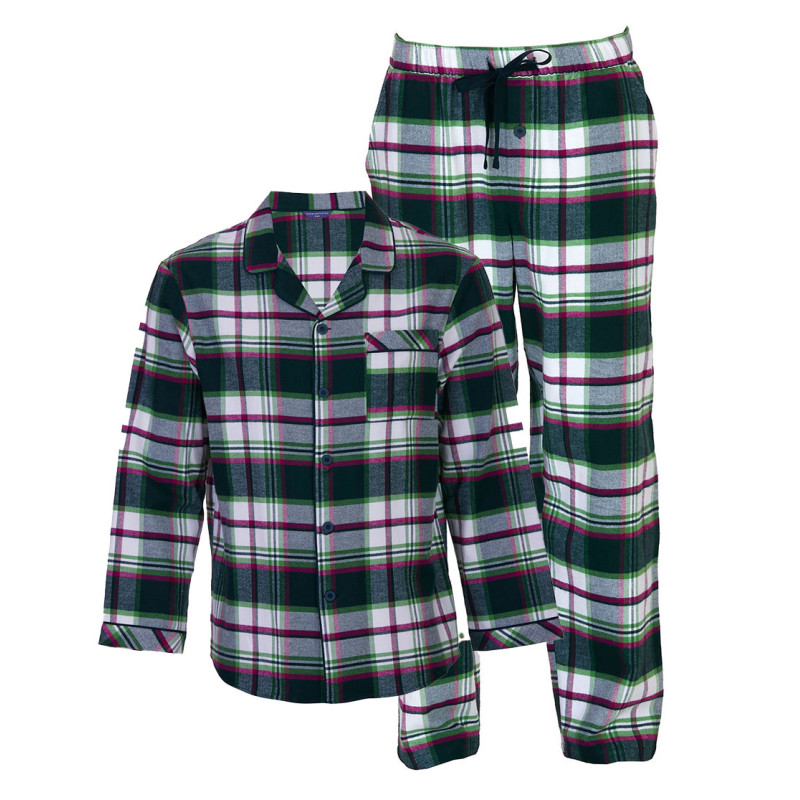 Піжама чоловіча Cyberjammies Forrest 3048-3049 (XL, Зелений у клітку)