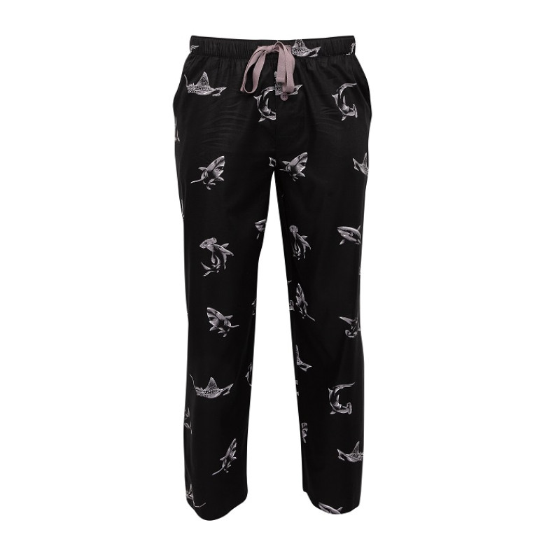 Пижама мужская Cyberjammies Mason 6822-6817 (L, Черный с принтом акулы)