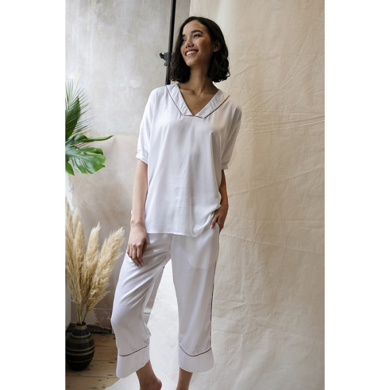 Піжама жіноча Fable&Eve Primrose Hill 1400 (14/L, White)