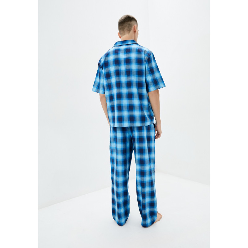 Піжама чоловіча Cyberjammies Elliot 6559-6560 (XL, Ярко-синий в клетку)