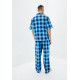 Піжама чоловіча Cyberjammies Elliot 6559-6560 (XL, Ярко-синий в клетку)