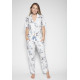 Піжама жіноча Cyberjammies Molly 4778-4779 (8/XS, Белый с принтом зебры)