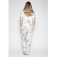 Піжама жіноча Cyberjammies Molly 4778-4779 (8/XS, Белый с принтом зебры)