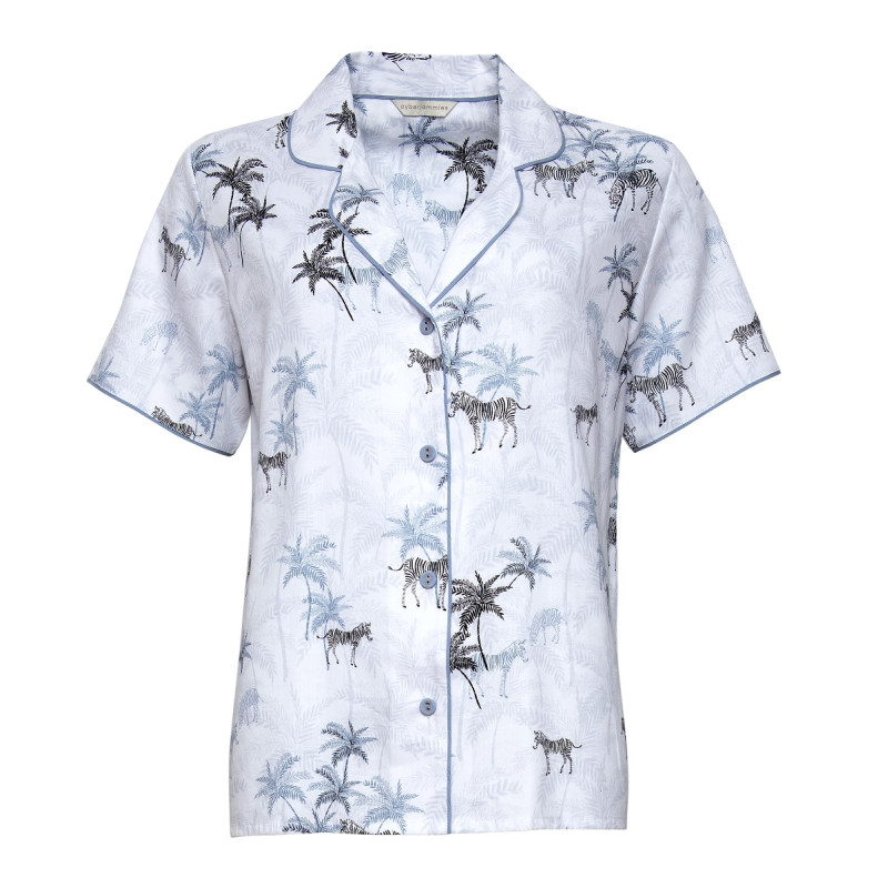Піжама жіноча Cyberjammies Molly 4778-4779 (8/XS, Белый с принтом зебры)