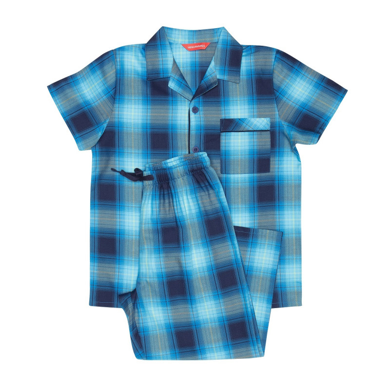 Піжама для хлопчика Cyberjammies Elliot 6536 (4-5 yrs/110 см, Ярко-синий в клетку)
