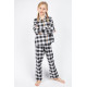 Піжама для дівчинки Cyberjammies Annie 5847 (6-7 yrs/122см,Черный в клетку)