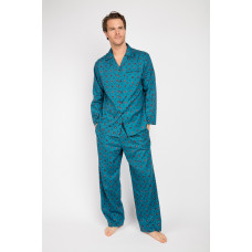 Піжама чоловіча Cyberjammies Lewis 6635-6636 (M, Бирюзовый)