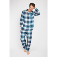 Піжама чоловіча Cyberjammies Lewis 6630-6631 (M, Синий в клетку)