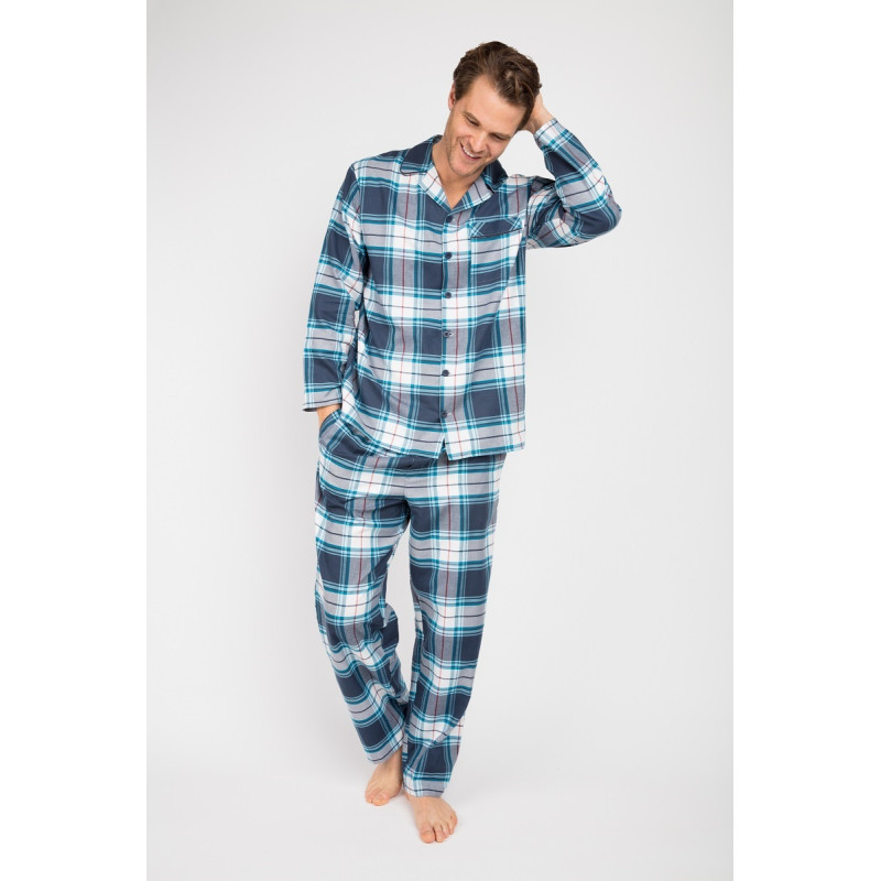 Піжама чоловіча Cyberjammies Lewis 6630-6631 (M, Синий в клетку)