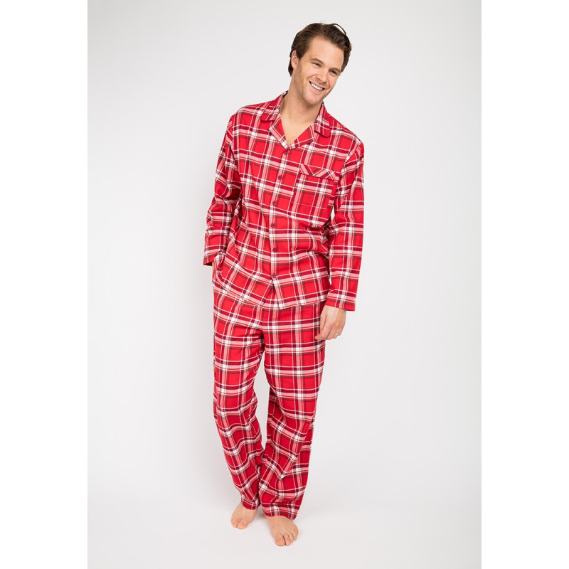Піжама чоловіча Cyberjammies Frankie 6639-6640 (M, Красный в клетку)
