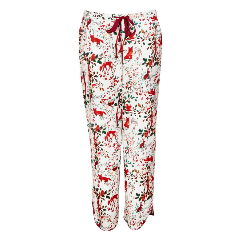 Піжама жіноча Cyberjammies Robyn 4981-4982 (8/XS, Белый с лесным принтом)