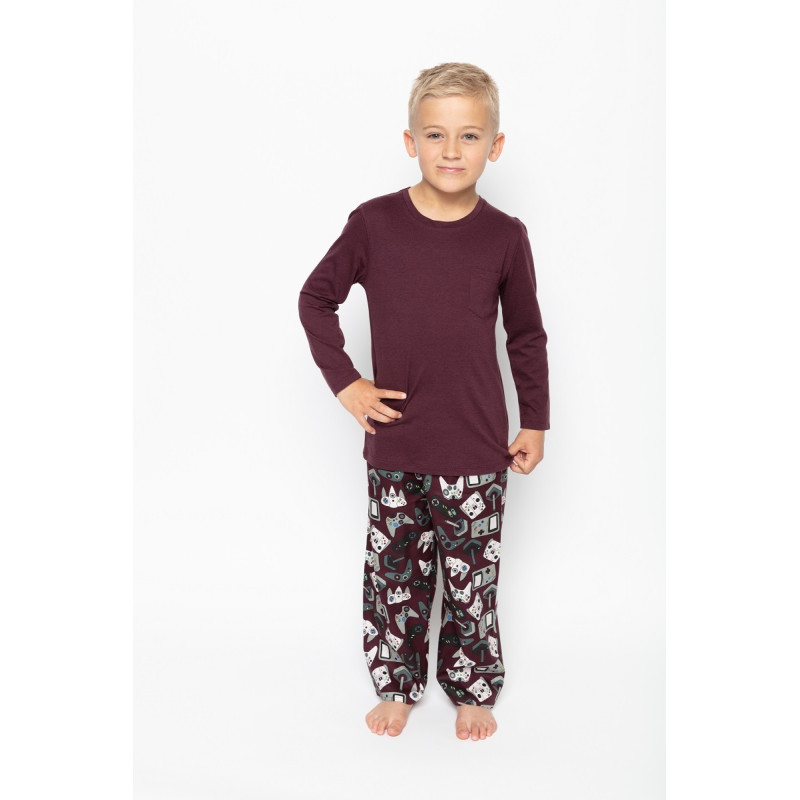 Піжама для хлопчика Cyberjammies Jack 6651 (4-5 yrs/110 см, Бордовый с принтом)