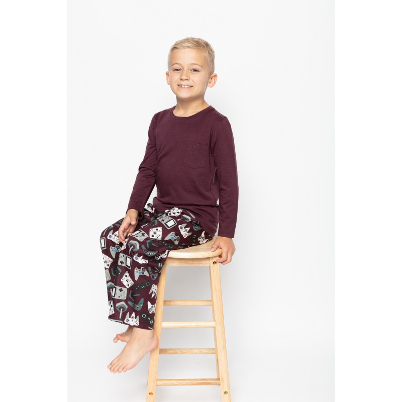 Піжама для хлопчика Cyberjammies Jack 6651 (4-5 yrs/110 см, Бордовый с принтом)