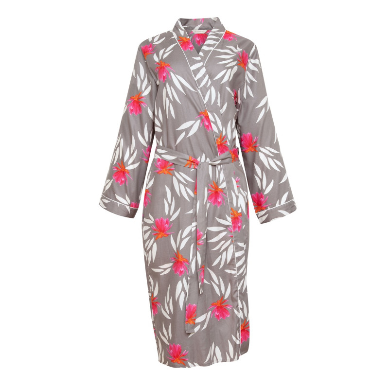 Халат жіночий Cyberjammies Mallory 9022 (18/2XL, Серый с цветочным принтом)
