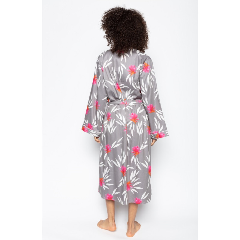 Халат жіночий Cyberjammies Mallory 9022 (18/2XL, Серый с цветочным принтом)