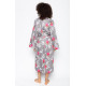 Халат жіночий Cyberjammies Mallory 9022 (18/2XL, Серый с цветочным принтом)
