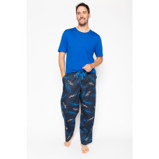 Піжама чоловіча Cyberjammies Archie 6693-6688 (L, Синий с принтом автомобиля)
