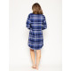 Халат жіночий Cyberjammies Riley 9458 (20/3XL, Синий в клетку)