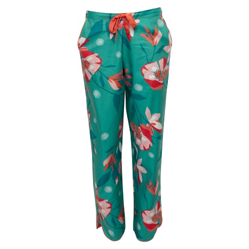 Піжама жіноча Cyberjammies Coco 9595-9571 (16/XL, Помаранчевий із зеленим з квітковим принтом)