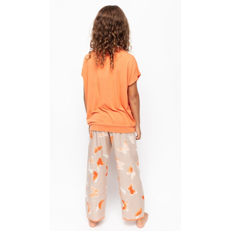Піжама для дівчинки Cyberjammies Sage 5966 (6-7 лет/122см, Помаранчевий з принтом метелика)