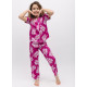 Піжама для дівчинки Cyberjammies Emmi 5986 (10-11 лет/146 см, Рожевий з принтом листя)
