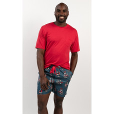 Піжама чоловіча Cyberjammies Jasper 6832-6827 XL Червоний з принтом піратського корабля (5051877437722)