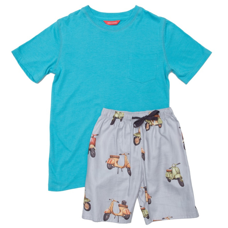 Піжама для хлопчика Cyberjammies Luca 6840 (10-11 лет/146 см, Блакитний з принтом скутера)