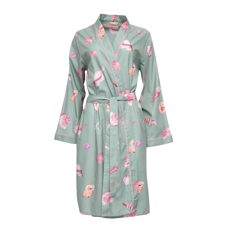 Халат жіночий Cyberjammies Coral 9679 (14/L, М'ятний з принтом мушлі)