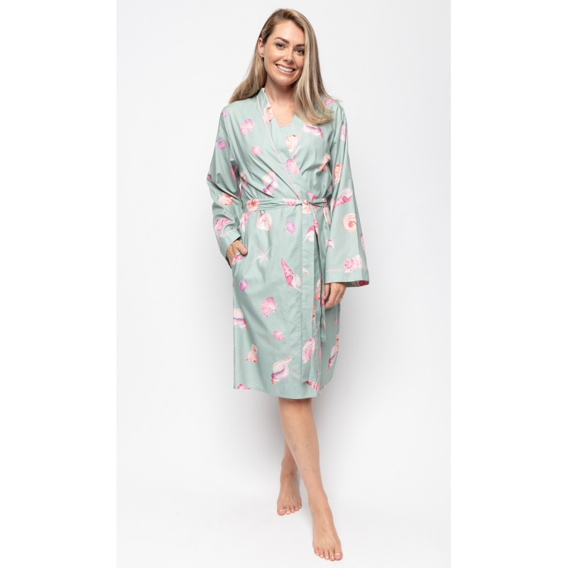 Халат жіночий Cyberjammies Coral 9679 (18/2XL, М'ятний з принтом мушлі)