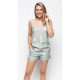 Піжама жіноча Cyberjammies Coral 9676-9677 (8/XS, М'ятний з принтом мушлі)