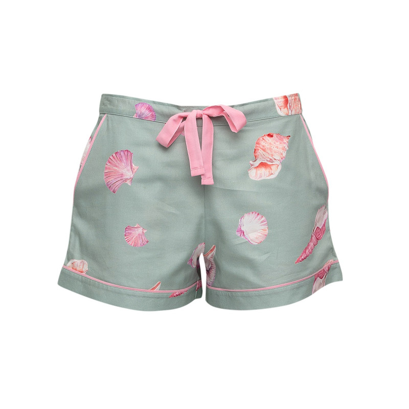 Піжама жіноча Cyberjammies Coral 9676-9677 (8/XS, М'ятний з принтом мушлі)