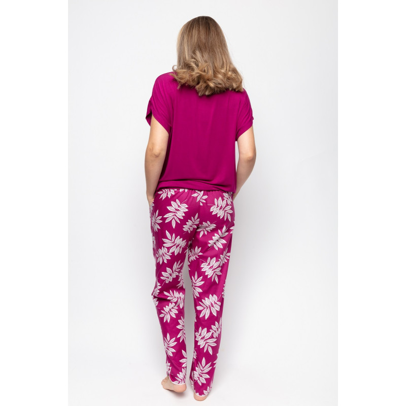 Женская пижама Cyberjammies Emmi 9663-9653 (18/2XL, Розовый с принтом листьев)