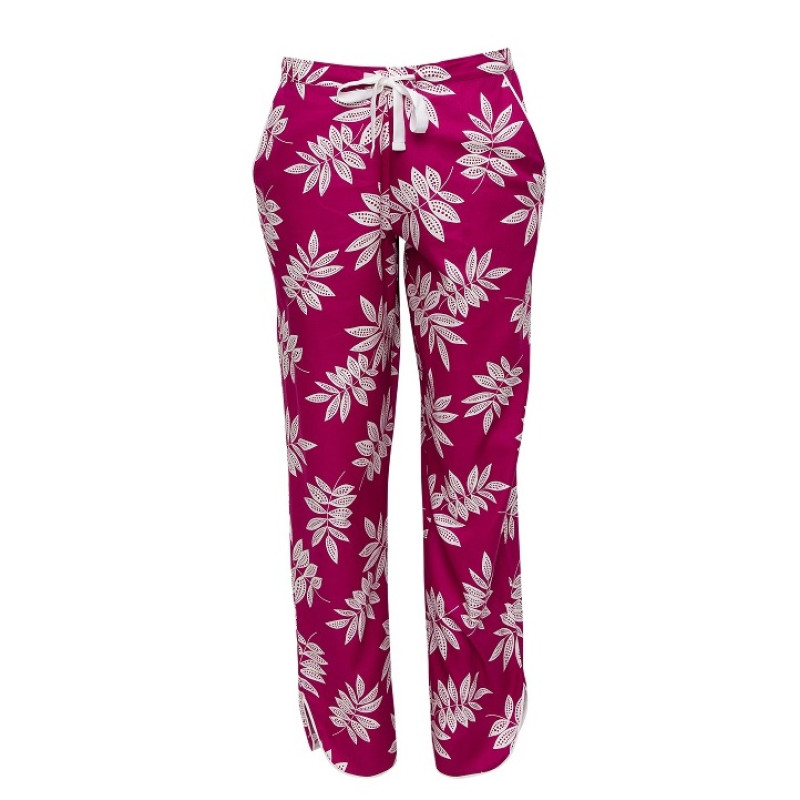 Женская пижама Cyberjammies Emmi 9663-9653 (18/2XL, Розовый с принтом листьев)
