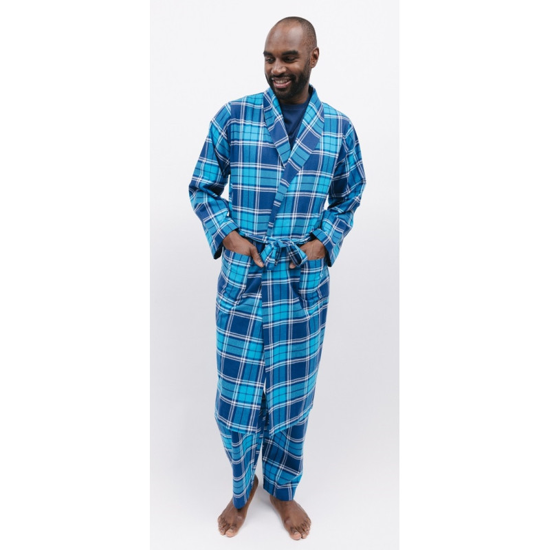 Халат чоловічий Cyberjammies Felix 6935 (S, Синій у клітку)