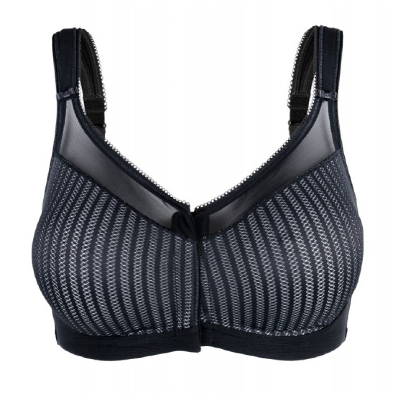 Бюстгальтер Berlei Beauty Stripe Minimiser 547 (95B, Black Grey)