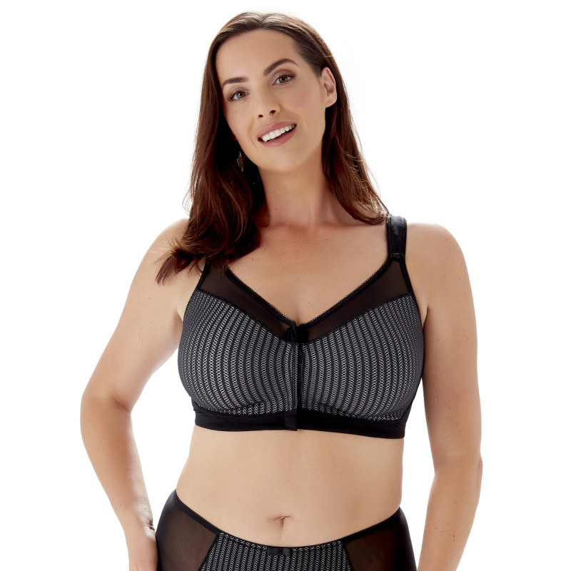 Бюстгальтер Berlei Beauty Stripe Minimiser 547 (95B, Black Grey)