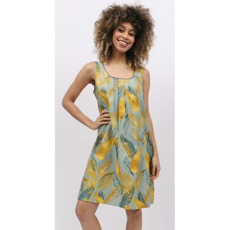 Ночная рубашка Cyberjammies Hannah 9753 (16/XL, Серый с принтом листьев)