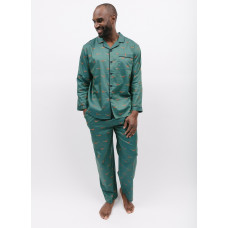 Піжама чоловіча Cyberjammies Whistler 6866-6867 (XL, Зелений з принтом фазанів)