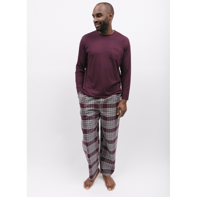 Піжама чоловіча Cyberjammies Spencer 6927-6916 (L, Бордовий у клітку)