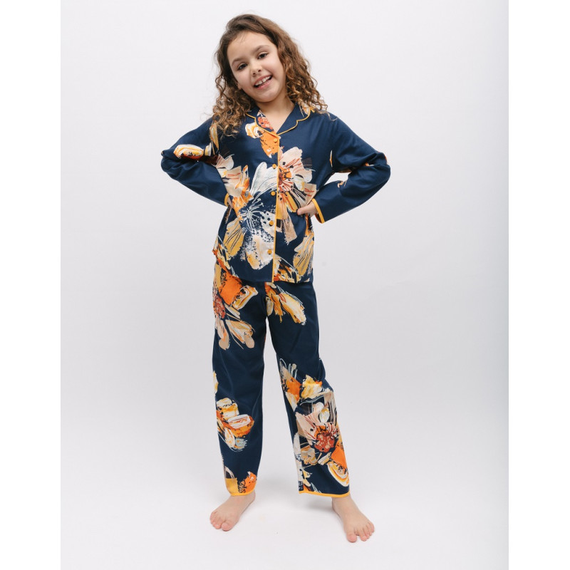 Піжама для дівчинки Cyberjammies Cosmo 7020 (12-13 лет /158 см, Синій з квітковим принтом)