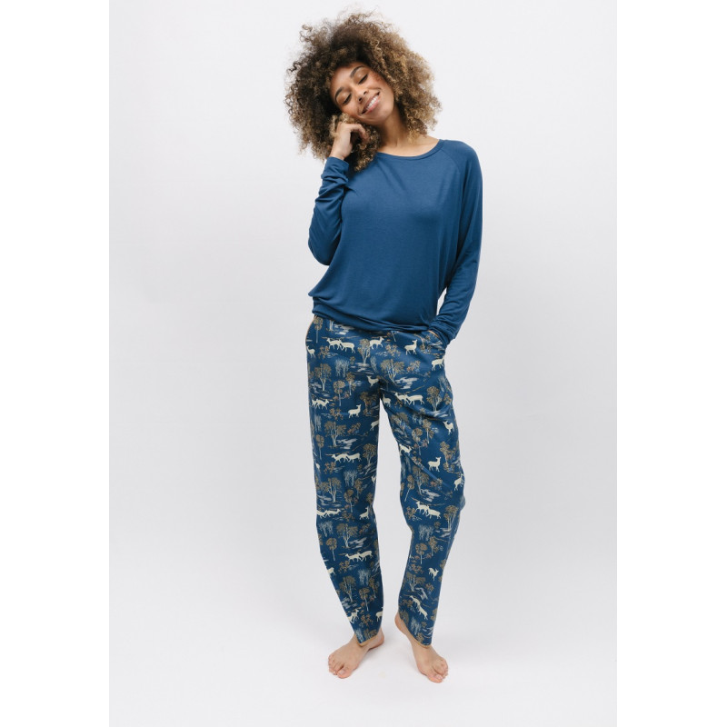 Піжама жіноча Cyberjammies Fawn 9831-9825 (18/2XL, Синій з принтом)