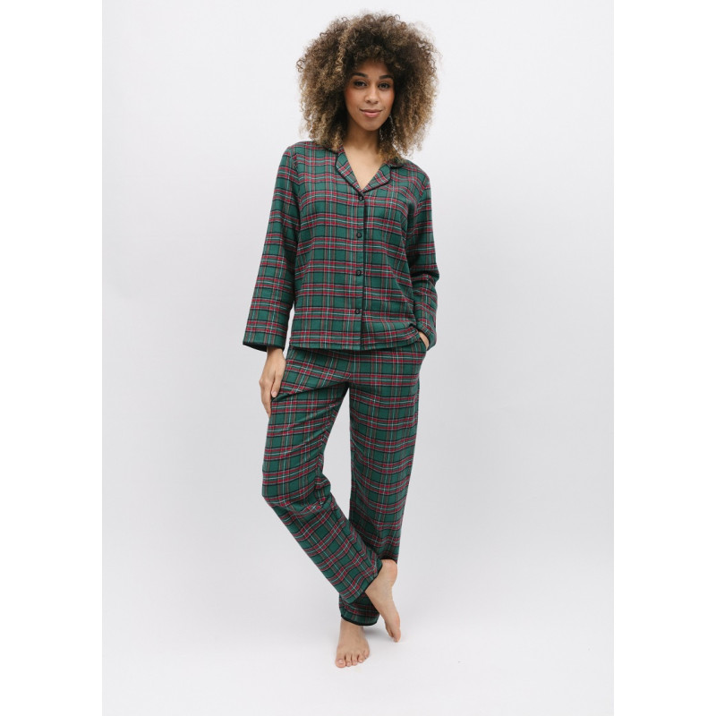 Женская пижама Cyberjammies Whistler 9840-9841 (20/3XL, Зеленый в клетку)