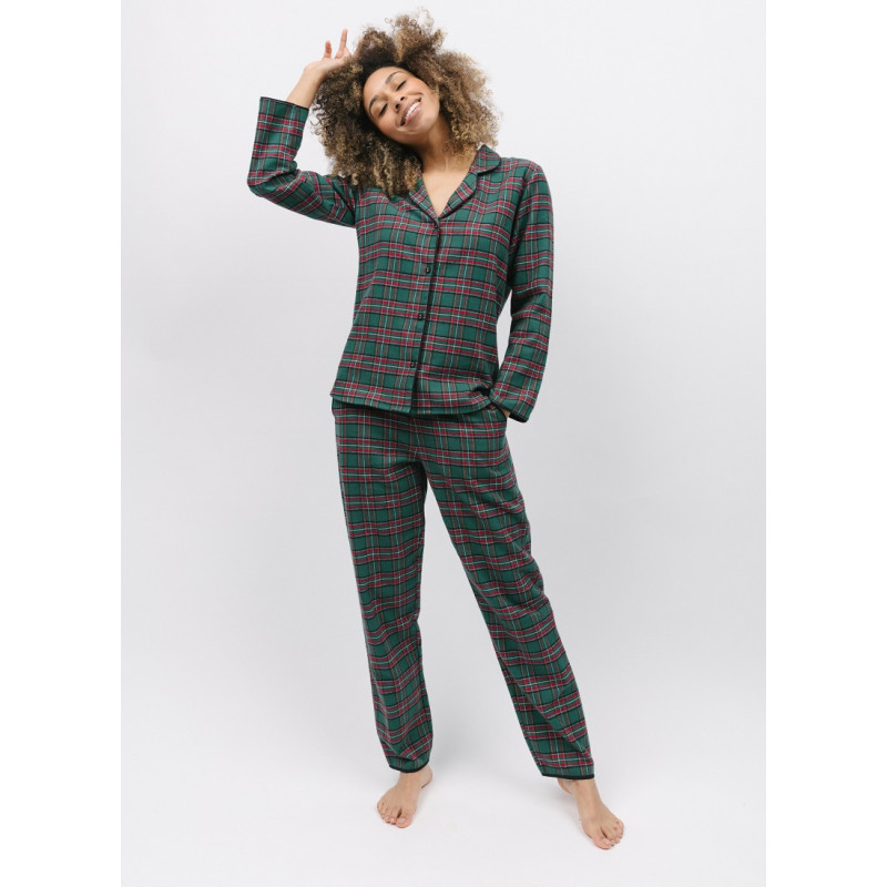 Женская пижама Cyberjammies Whistler 9840-9841 (20/3XL, Зеленый в клетку)