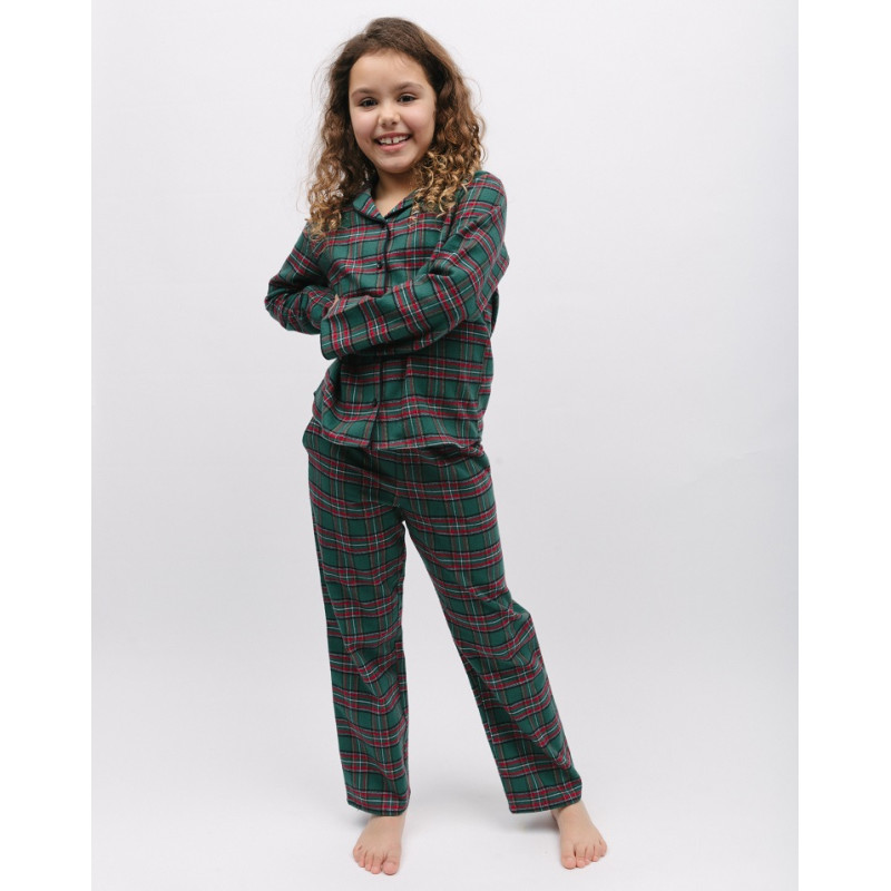 Піжама для хлопчика Cyberjammies Whistler 6856 (8-9 лет/134 см, Зелений у клітку)