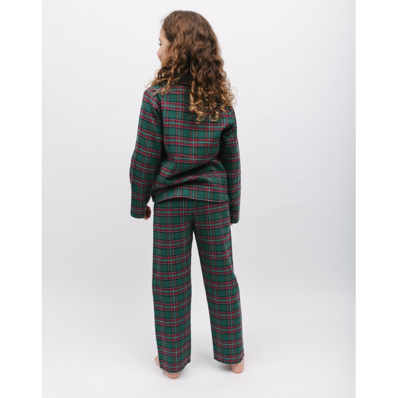 Піжама для хлопчика Cyberjammies Whistler 6856 (8-9 лет/134 см, Зелений у клітку)