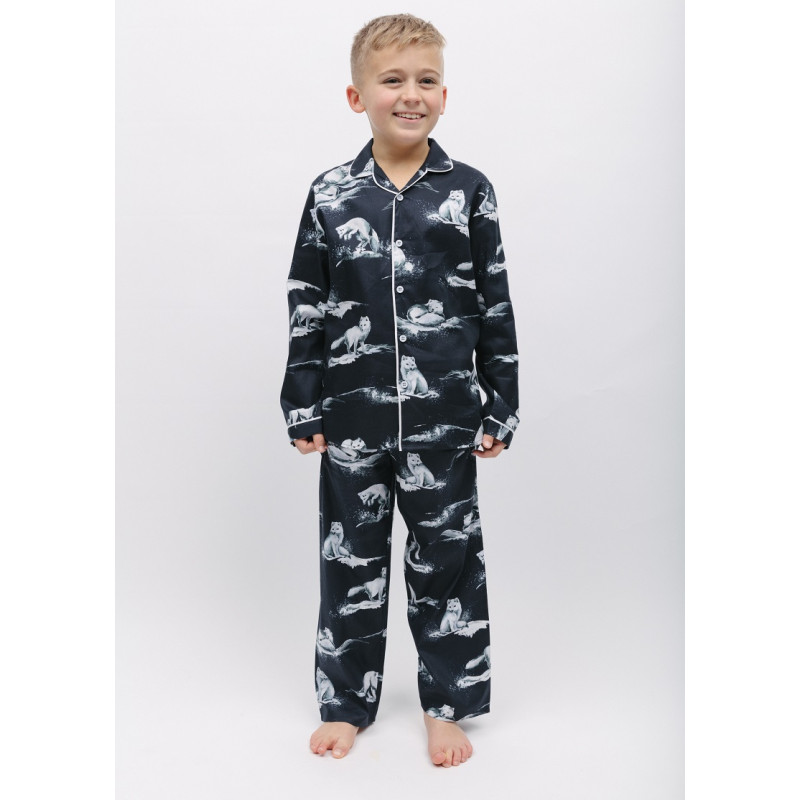 Піжама для хлопчика Cyberjammies Atlas 6878 (12-13 лет /158 см, Сірий з принтом арктичної лисиці)