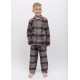 Пижама для мальчика Cyberjammies Spencer 6905 (6-7 лет/122см, бордовый в клетку)
