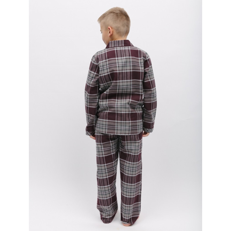 Пижама для мальчика Cyberjammies Spencer 6905 (6-7 лет/122см, бордовый в клетку)
