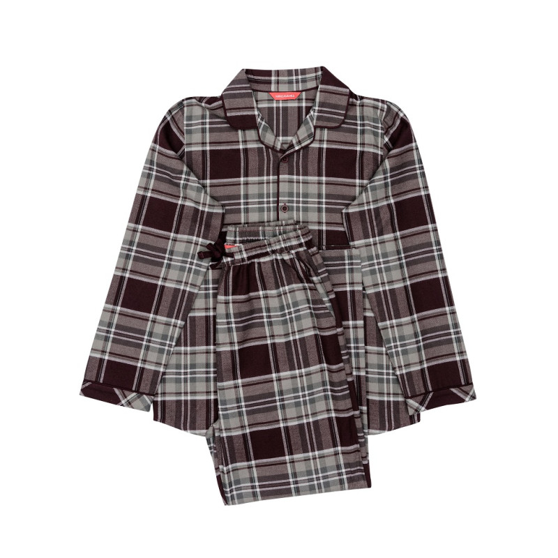 Пижама для мальчика Cyberjammies Spencer 6905 (6-7 лет/122см, бордовый в клетку)